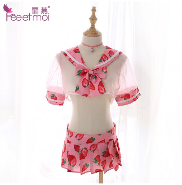 FEE ET MOI Innocent Sweet Student Costume (Strawberry Style)